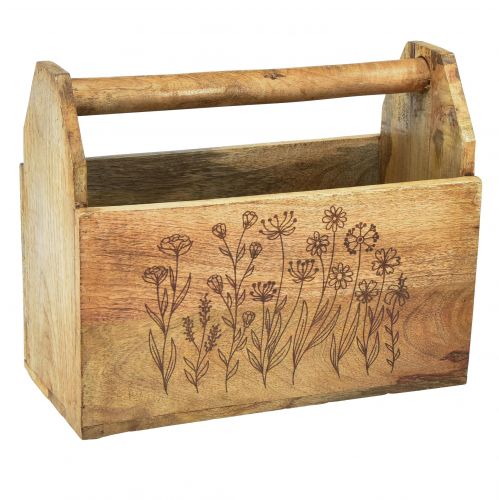 Floristik24 Boîte en bois avec poignée boîte à outils bois 30x15x24cm