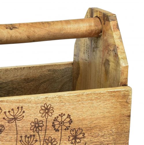 Article Boîte en bois avec poignée boîte à outils bois 30x15x24cm