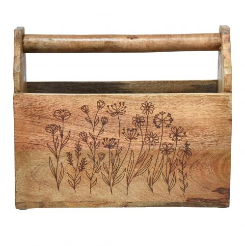 Floristik24 Boîte en bois avec poignée boîte à outils bois 30x15x24cm