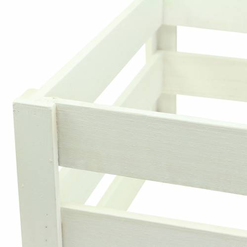 Floristik24 Coffret en bois blanc 43,5cm / 37,7cm / 31,8cm lot de 3