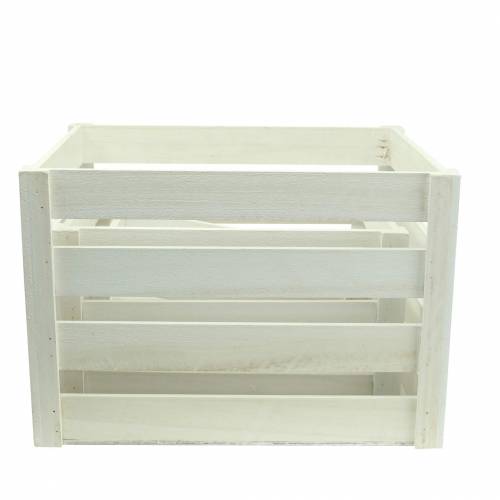 Floristik24 Coffret en bois blanc 43,5cm / 37,7cm / 31,8cm lot de 3