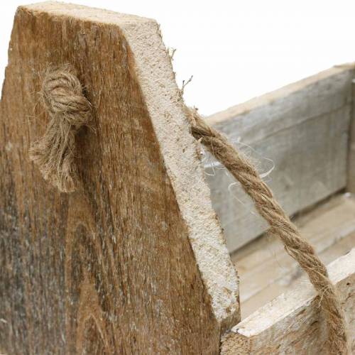 Floristik24 Boîte en bois pour la plantation, boîte à outils, boîte à plantes avec poignée, décoration bois 30cm