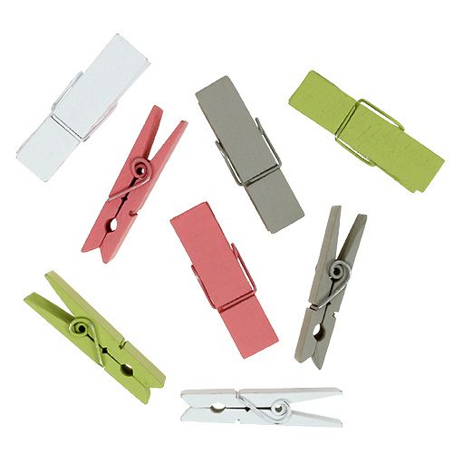 Pinces en bois colorées 7,2 cm 48 pcs