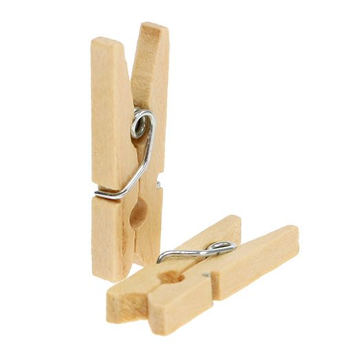 Floristik24 Pinces en bois nature 2,5 cm 72 pcs