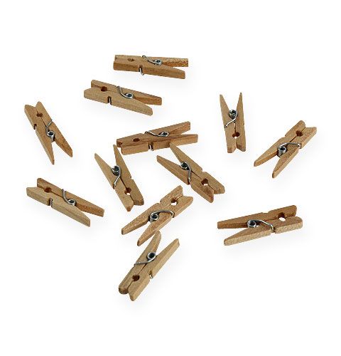 Floristik24 Pinces décoratives en bois 3cm naturel 72pcs