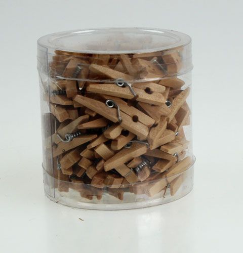 Article Pinces décoratives en bois 3cm naturel 72 pcs