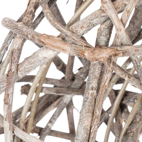 Couronne en bois, couronne décorative, blanc naturel, Ø30cm, H9.5cm | Floristik24.be