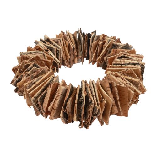 Floristik24 Couronne en bois écorce de bouleau couronne naturelle couronne décorative naturel Ø30cm