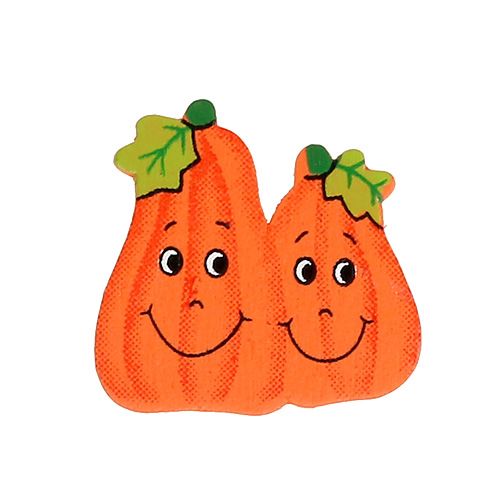Floristik24 Citrouilles en bois à coller 2,5cm orange 18 pcs