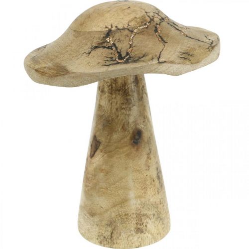 Champignon en bois avec motif décoration en bois