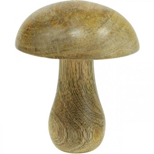 Lot De 2 Champignons Décoratifs Bois De Manguier Et Aluminium Vieilli – 11 Et 18 Cm – Style Naturel Et élégant