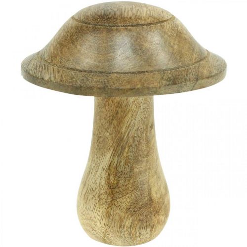 Floristik24 Champignon en bois avec rainures décoration en bois champignon bois de manguier naturel 11,5×Ø10cm