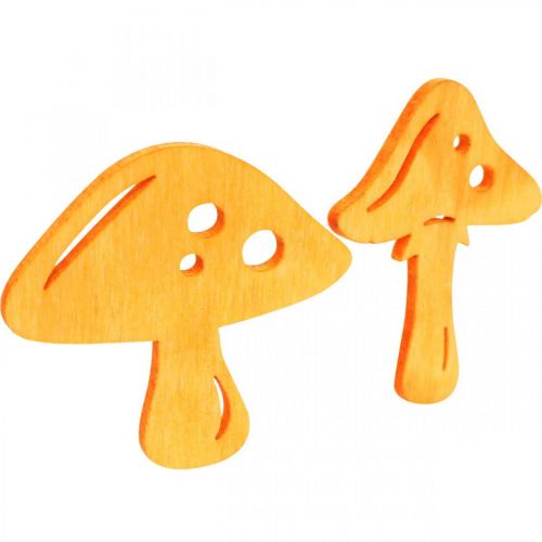 Article Champignons de décoration épars, décoration d&#39;automne, champignons porte-bonheur pour décorer orange, jaune, vert, rose H3,5/4cm L4/3cm 72 pièces