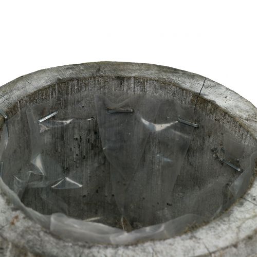 Floristik24 Pot en bois à planter Blanc lavé Ø14cm