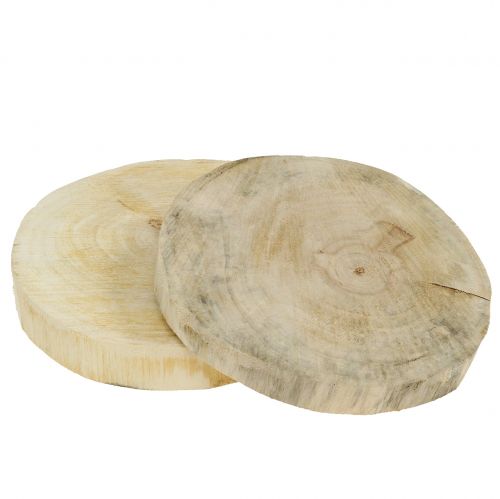 Floristik24 Disques en bois naturel Ø15cm 2pcs