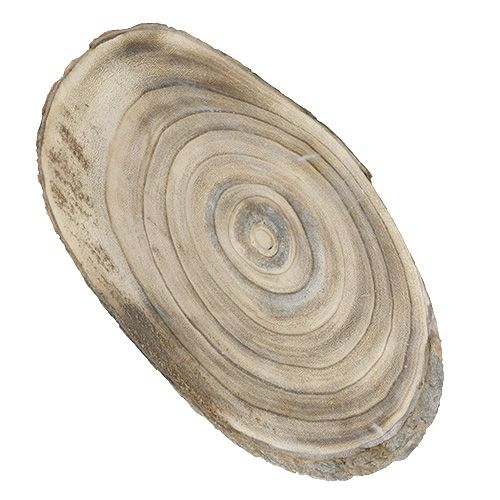 Floristik24 Disque ovale en bois 30cm - 40cm brûlé