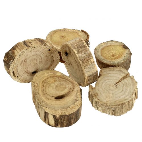 Floristik24 Disques en bois anneaux en bois naturel 500g