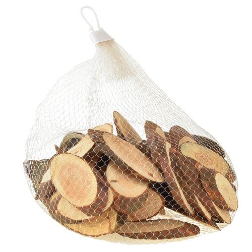 Article Disques en bois décoration de table ovale fournitures artisanales 6.5-8cm 450g