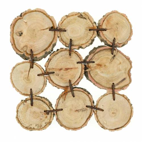 Floristik24 Sous-verre décoratif, tranches de bois, naturel 22 × 22cm