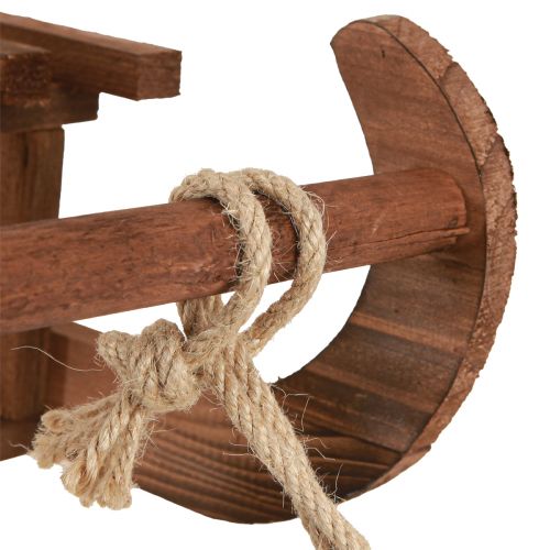 Article Décoration de traîneau en bois décoration d'hiver en bois marron 49,5 cm