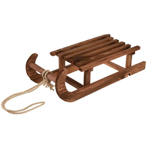 Article Décoration de traîneau en bois décoration d'hiver en bois marron 49,5 cm