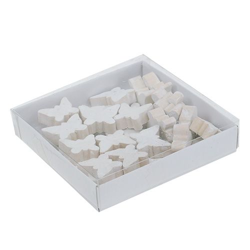 Article Papillon en bois blanc 2,8 cm - 3,3 cm 28 pièces