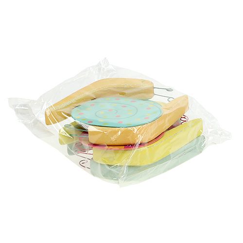 Floristik24 Escargot en bois 10,5 x 9 cm multicolore 6 p.