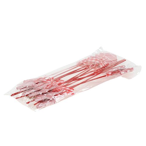 Floristik24 Bâtons en bois étoile, rouge sapin 12pcs