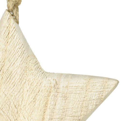 Article Étoile en bois naturel décoration de Noël bois Ø13,5cm