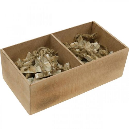 Floristik24 Décorations de sapin de Noël étoile en bois naturel, blanchi 5cm 36pcs