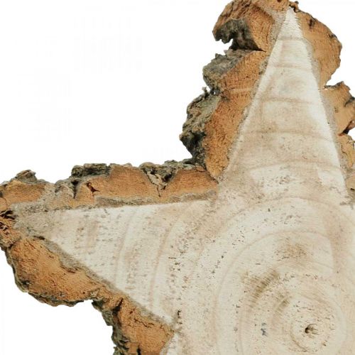 Floristik24 Disque arbre, plateau bougie étoile, décoration avent, plateau décoratif en bois naturel Ø23cm