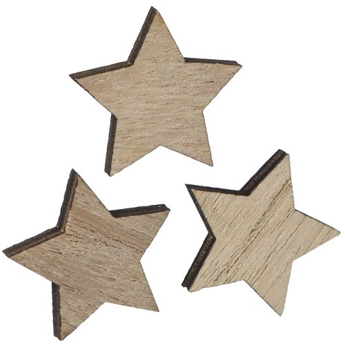 Floristik24 Étoiles en bois à disperser Noël naturel Ø3cm 100 pcs