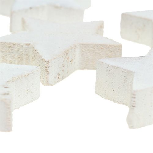 Floristik24 Étoiles en bois 5cm blanc 16 pcs