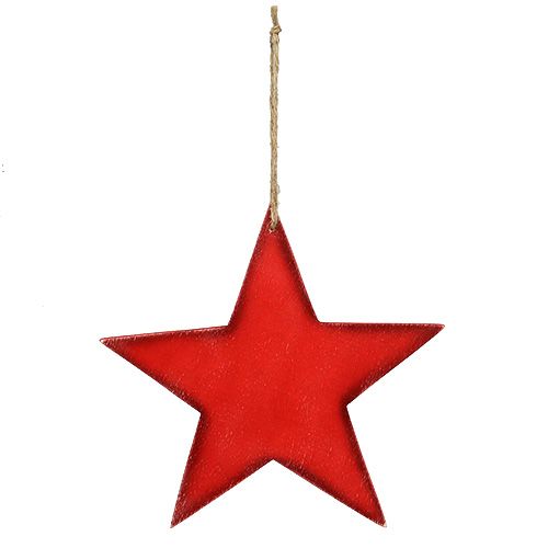 Floristik24 Étoiles en bois à suspendre 30cm rouge 3pcs