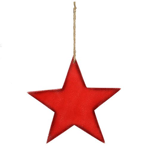 Floristik24 Étoiles en bois à suspendre 30cm rouge 3 pcs