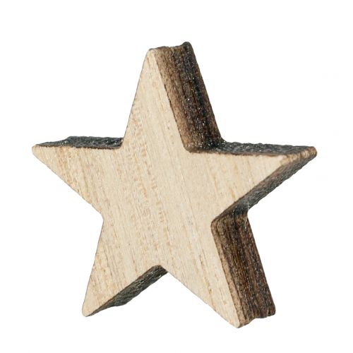 Floristik24 Étoiles de Noël en bois mix naturel 2.5cm - 7.5cm 40pcs