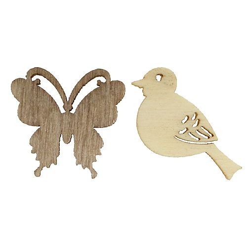 Floristik24 Mélange de figurine en bois assort. 2cm Nature 144P