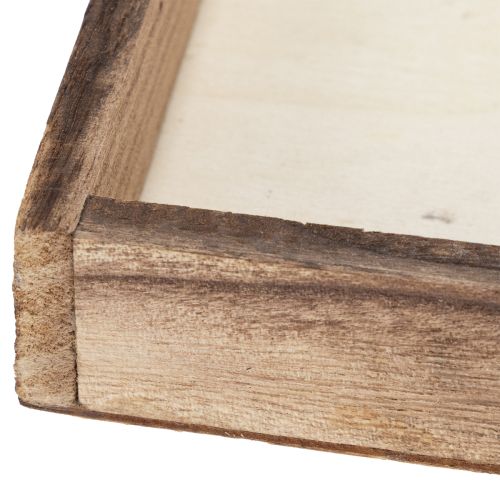 Article Plateau en bois, style rustique, idéal pour la décoration de la maison ou du bureau, 15 cm, lot de 4