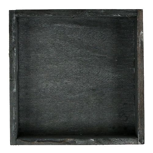 Article Plateau en bois gris 14cm x 14cm x 3cm