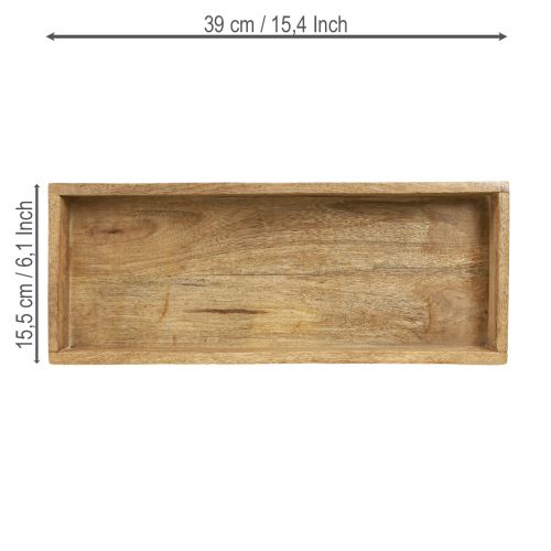 Article Plateau en bois plateau décoratif rectangulaire bois 39×15,5×4cm 2pcs