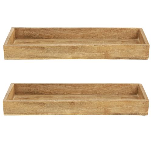 Article Plateau en bois plateau décoratif rectangulaire bois 39×15,5×4cm 2pcs