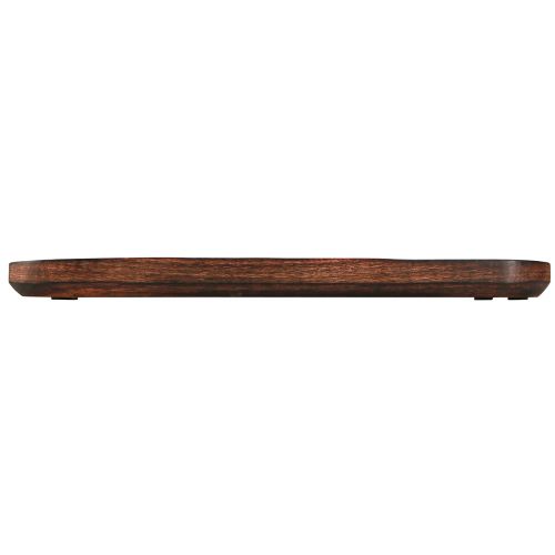 Article Plateau en bois ovale Plateau décoratif lasuré brun 40×12cm
