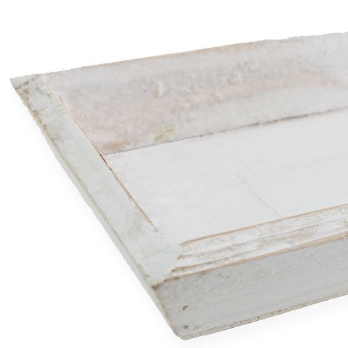 Floristik24 Bol en bois blanc 35cm x 11cm