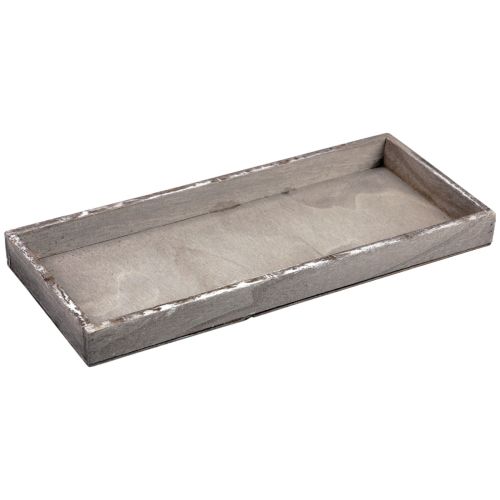 Floristik24 Plateau en bois plateau décoratif carré vintage bois gris 35×15×3cm