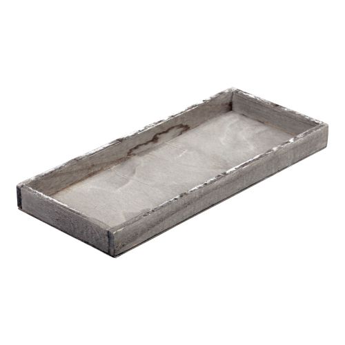 Floristik24 Plateau en bois plateau décoratif carré vintage bois gris 35×15×3cm