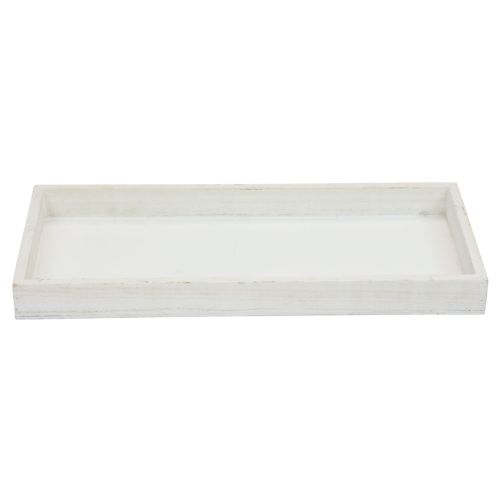 Floristik24 Plateau en bois plateau décoratif blanc shabby chic bois 35×15×3cm