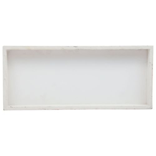 Article Plateau en bois plateau décoratif blanc shabby chic bois 35×15×3cm