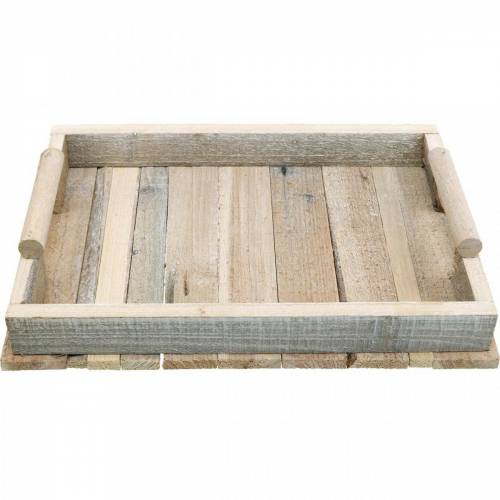 Floristik24 Plateau décoratif, décoration en bois, plateau en bois, décoration de table 37,5cm