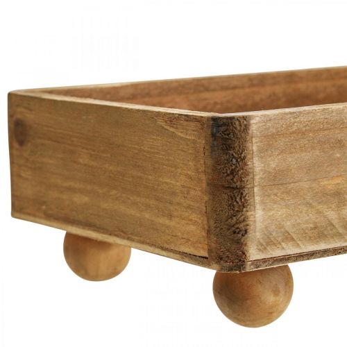 Floristik24 Plateau en bois Plateau décoratif rectangulaire avec pieds 34×14×7cm