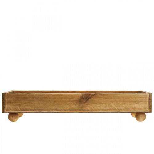 Floristik24 Plateau en bois Plateau décoratif rectangulaire avec pieds 34×14×7cm